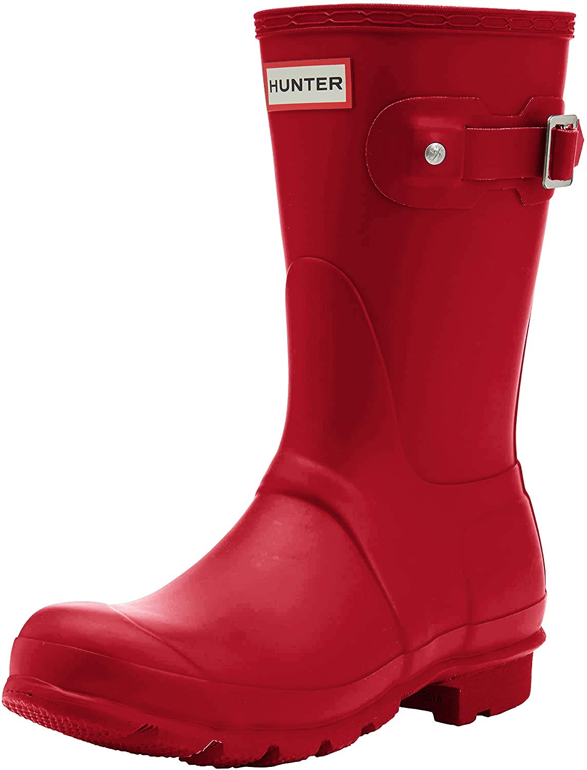 Hunter Women's Boots Original Short Gloss Snow Rain Boots Water Boots Unisex 6 Glossy Red