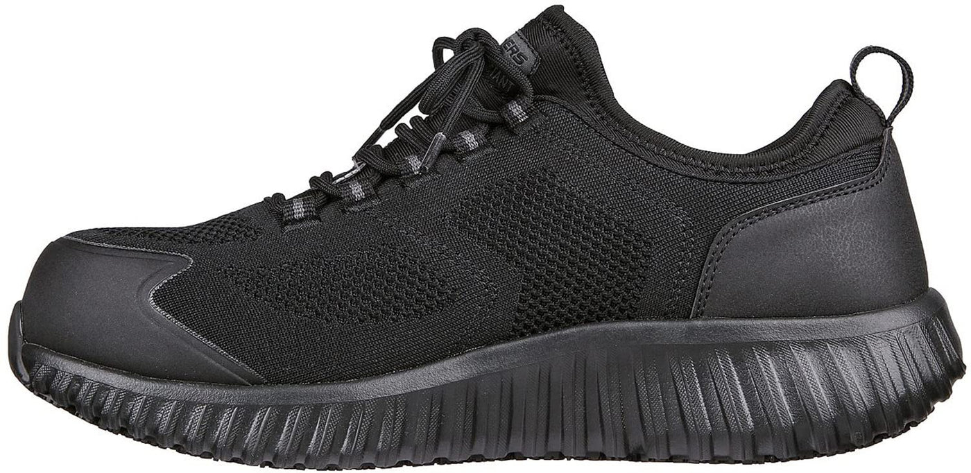 Skechers Work Cicades-Rhettle, Men's, Comp Toe SD, Low Athletic, Work Shoe 9.5 Black