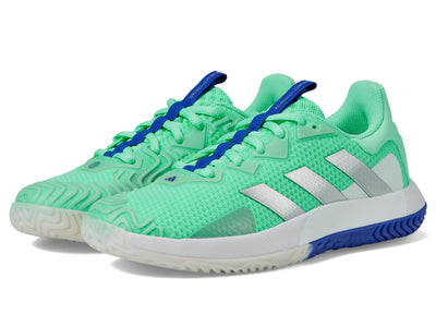 adidas Women's Solematch Control Tennis Shoe 7 Pulse Mint/Silver Metallic/Lucid Blue