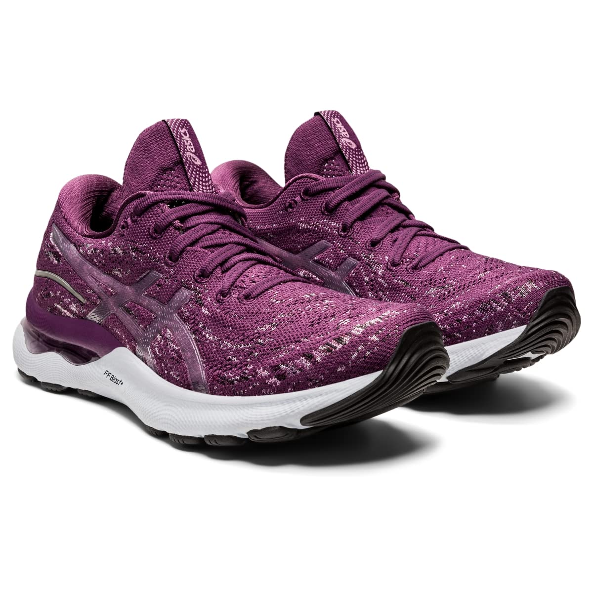 ASICS Women's Gel-Nimbus 24 Mesh Knit Running Shoes, 10.5, DEEP Plum/ROSEQUARTZ