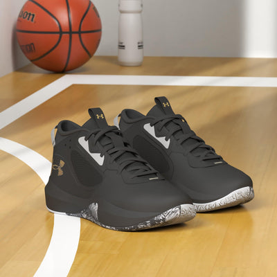 Under Armour Unisex Adult Lockdown 6 Basketball Shoe 11 Women/9.5 Men (003) Black/Black/Metallic Gold