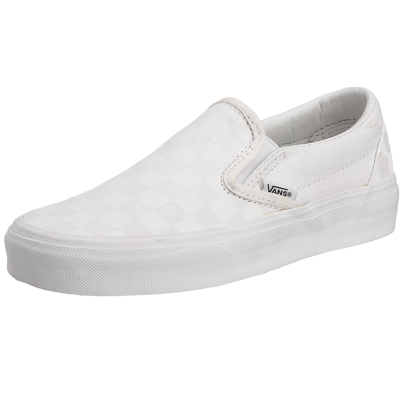 Vans Mens Canvas Skate Slip-On Sneakers White 9.5 Medium (D)