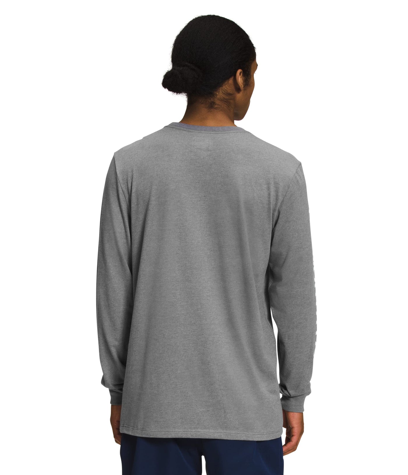 THE NORTH FACE Men's TNF Sleeve Hit Long Sleeve Tee, TNF Meld Grey Heather/TNF White, XX-Large