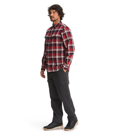 The North Face Men's Arroyo Flannel Shirt, Cardinal Red Small Half Dome Plaid, L