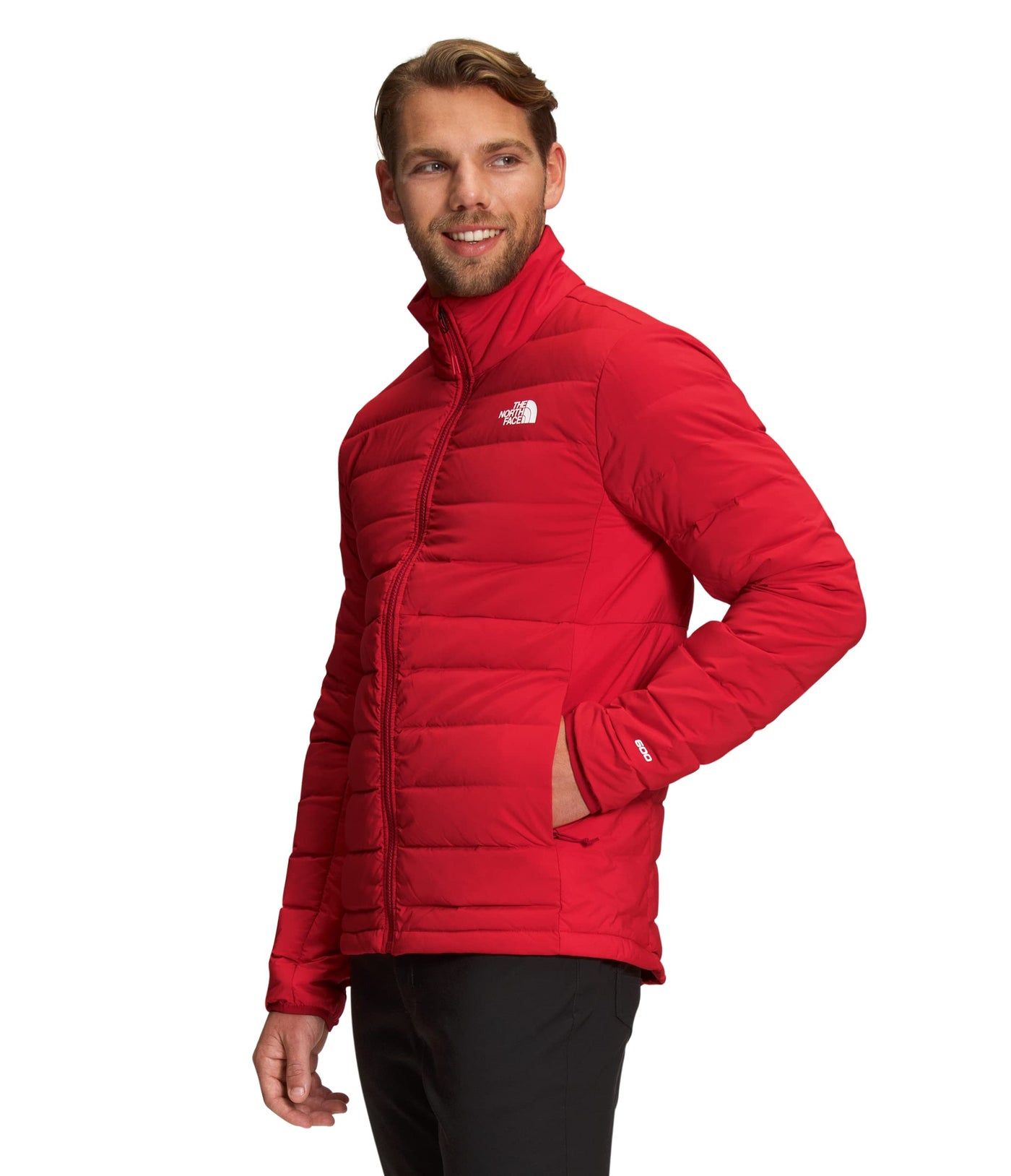 THE NORTH FACE Men's Belleview Stretch Down Jacket, TNF Red, Medium (NF0A7UJF)