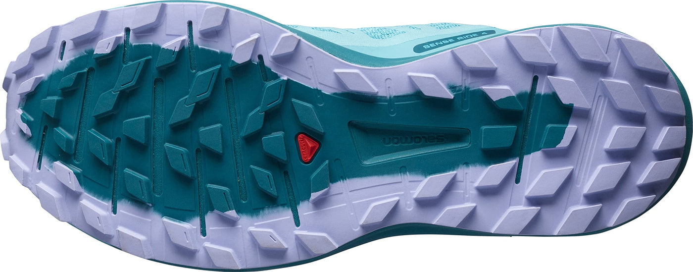 Salomon Women's Sense Ride 4 Running Shoe 9 Delphinium Blue/Mallard Blue/Lavender