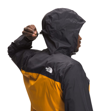 THE NORTH FACE Men’s Venture 2 Waterproof Hooded Rain Jacket (Standard and Big & Tall Size), Citrine Yellow/TNF Black, Large