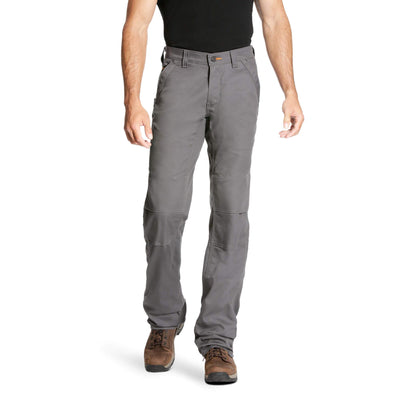 ARIAT mens Rebar M4 Stretch Canvas Work Utility Pants, Rebar Grey, 36W x 38L US