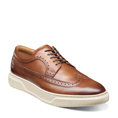 Florsheim Premier Wing Tip Lace-Up Sneaker Cognac Smooth/White Sole 7 M (D)