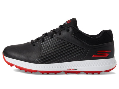 Skechers Men's Elite 5 Arch Fit Waterproof Golf Shoe Sneaker, Black/Red, 12.5