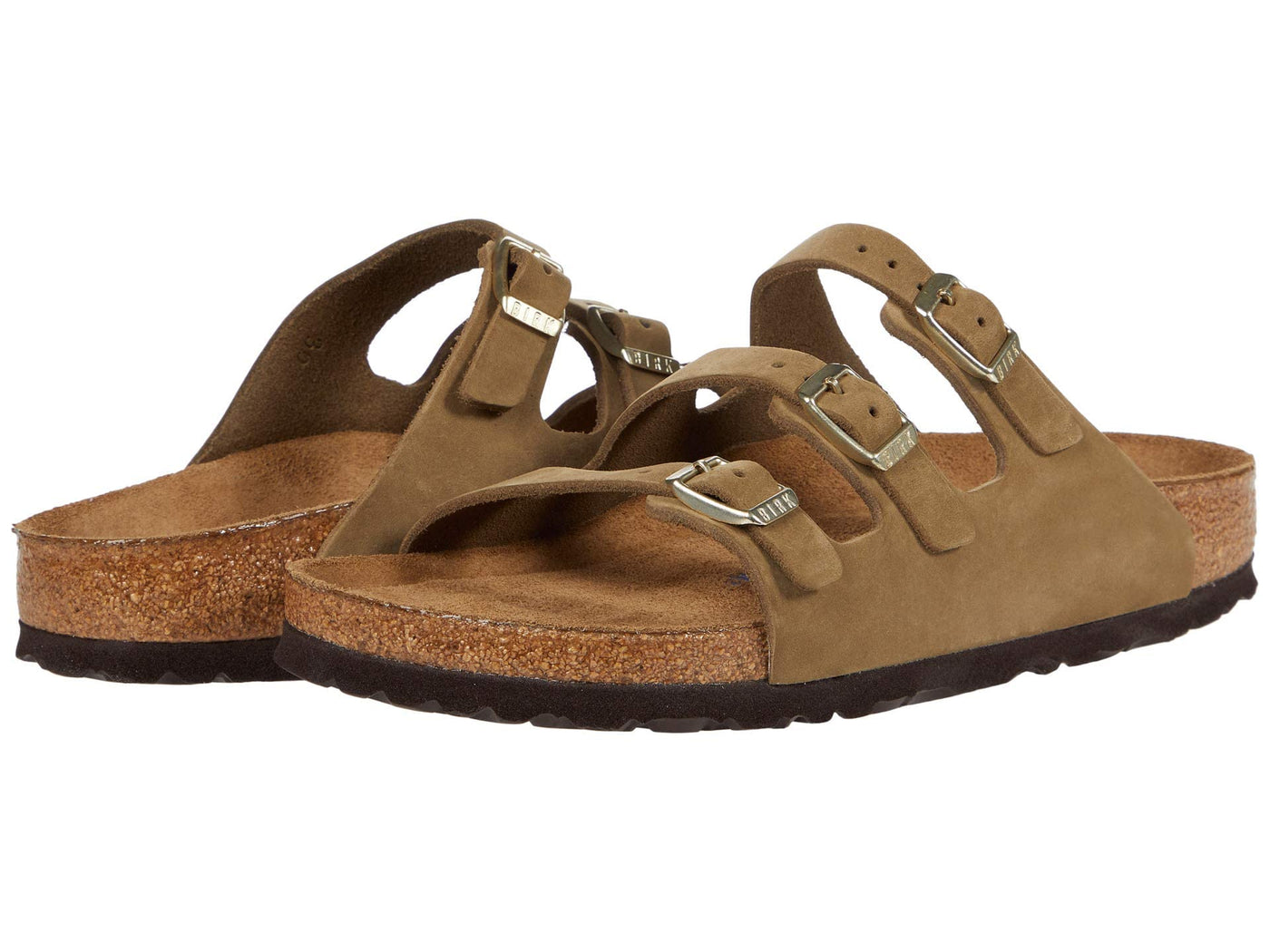 Birkenstock Florida Fresh Soft Footbed Faded Khaki Nubuck EU 38 (US Women's 7-7.5) Regular