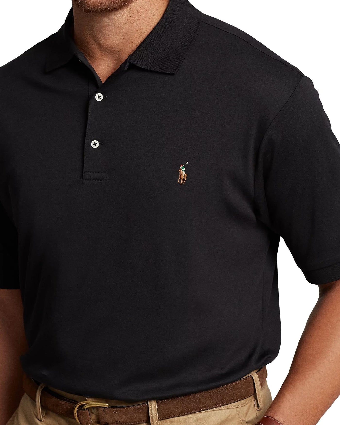 POLO RALPH LAUREN Mens Big & Tall Signature Waffle Knit 3X-Large Tall Black