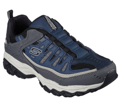 Skechers Men's After Burn M Fit Slip-On Trainer 12 X-Wide Navy/Gray