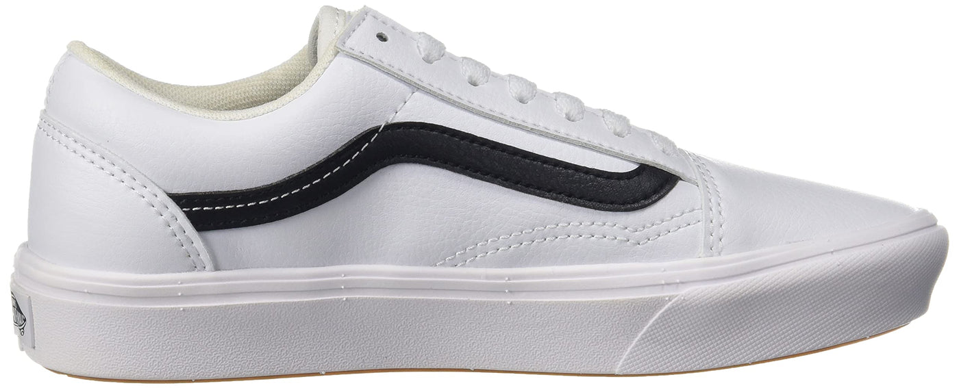 Vans Men's Old Skool Sneaker, (ComfyCush) Classic Tumble/True White, Size 4