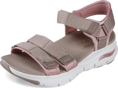 Skechers Women's Arch Fit Fresh Bloom 7 Taupe/Pink