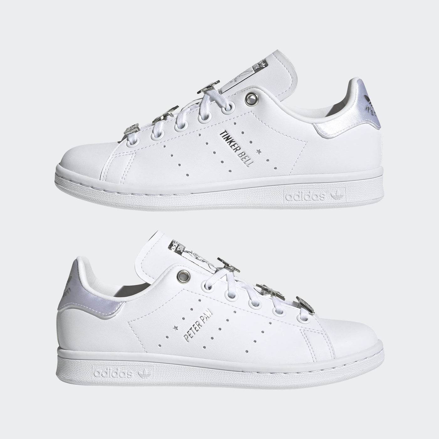 adidas Originals Stan Smith (Big Kid) White/Silver Metallic/Scarlet 6.5 Big Kid M