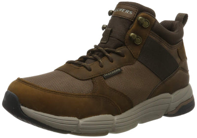 Skechers Relaxed Fit: Metco Dark Brown CDB Mens Ankle Hi Boot Size 9M