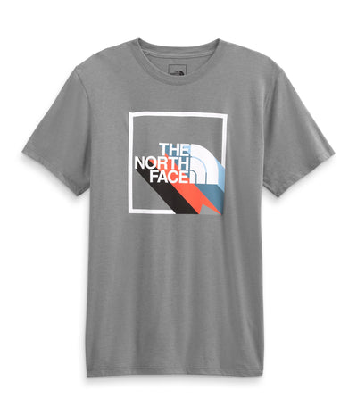 THE NORTH FACE Men's Short Sleeve Shadow Box Tee, TNF Medium Grey Heather, X-Small