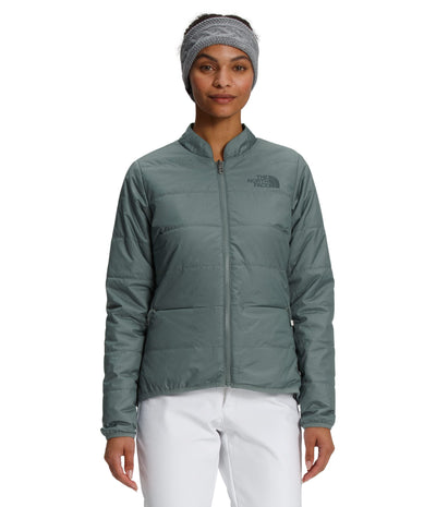 THE NORTH FACE Women's Clementine Triclimate Insulated Ski Jacket, Balsam Green Aprés Flower Print/Balsam Green Heather, Large