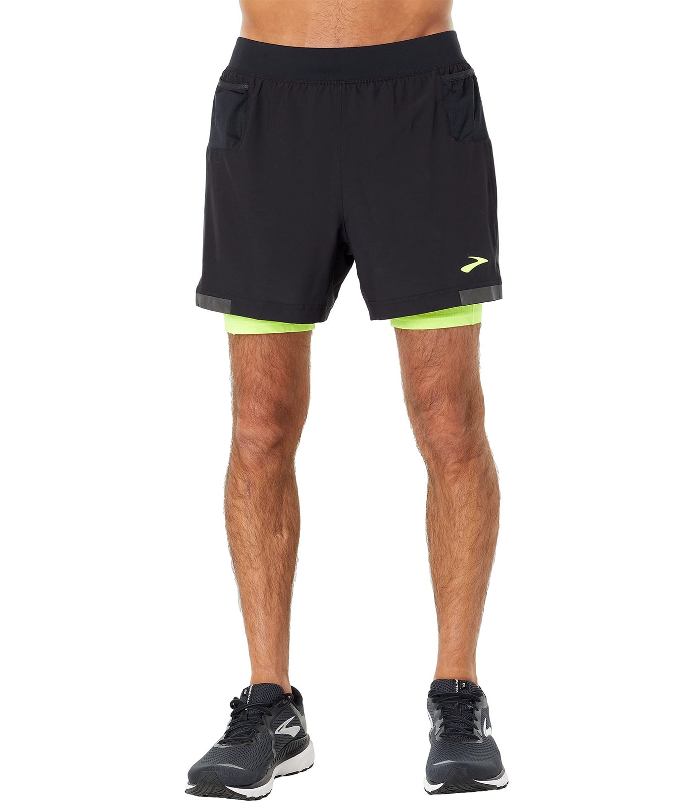 Brooks Carbonite 5" 2-in-1 Shorts Black/Nightlife MD 5