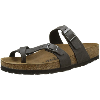 Birkenstock Womens Mayari Birko-Flor Flip Flop Summer Sandals - Anthracite -7-7.5