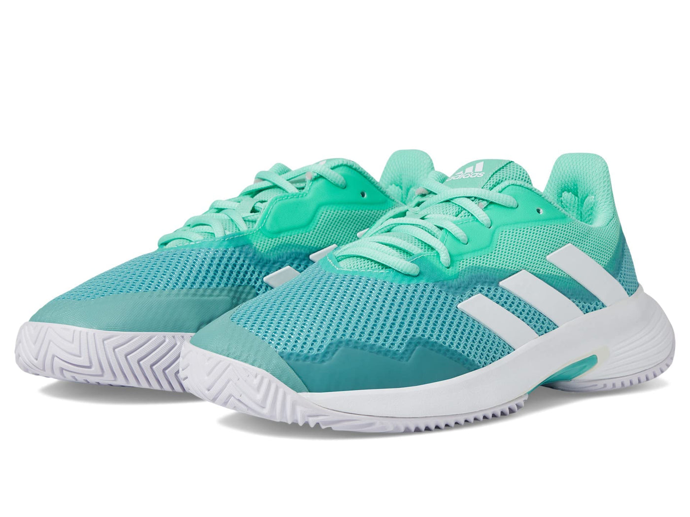 adidas Women's Courtjam Control Tennis Shoe 8 Easy Green/White/Mint Ton