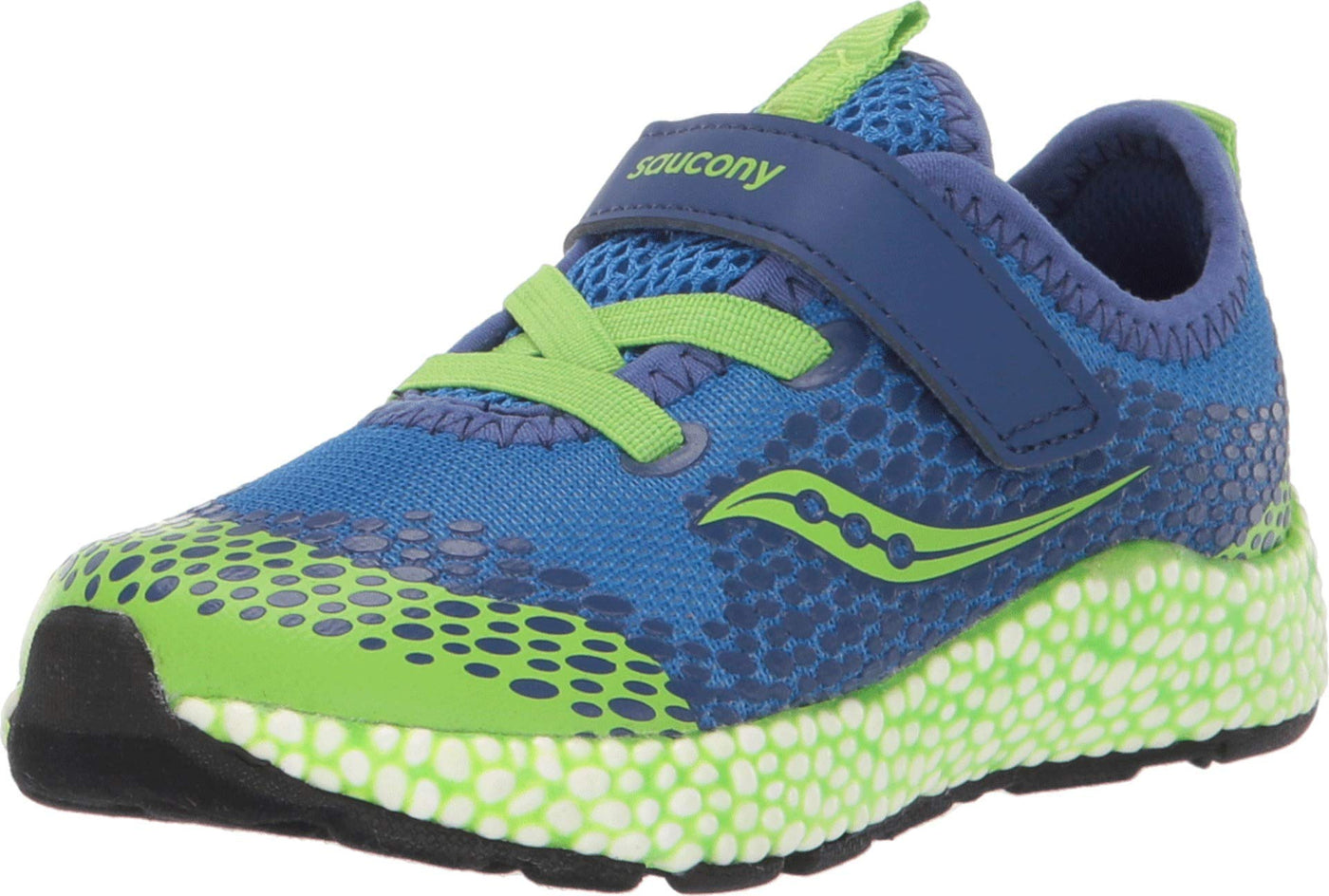 Saucony Boy's Astrofoam Jr Sneaker, Blue/Green, 8.5 W US Little Kid