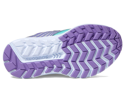 Saucony® Kids Velocer A/C Summer Shoes for Kids – Molded EVA Construction – Rubber Outsole (Little Kid/Big Kid) Mint/Purple 5 Big Kid W