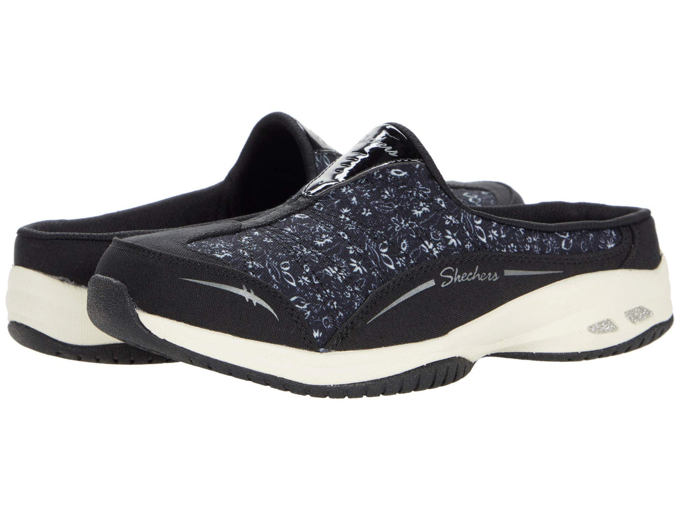 Skechers Commute Time - City Blooms Black/White 6 B (M)