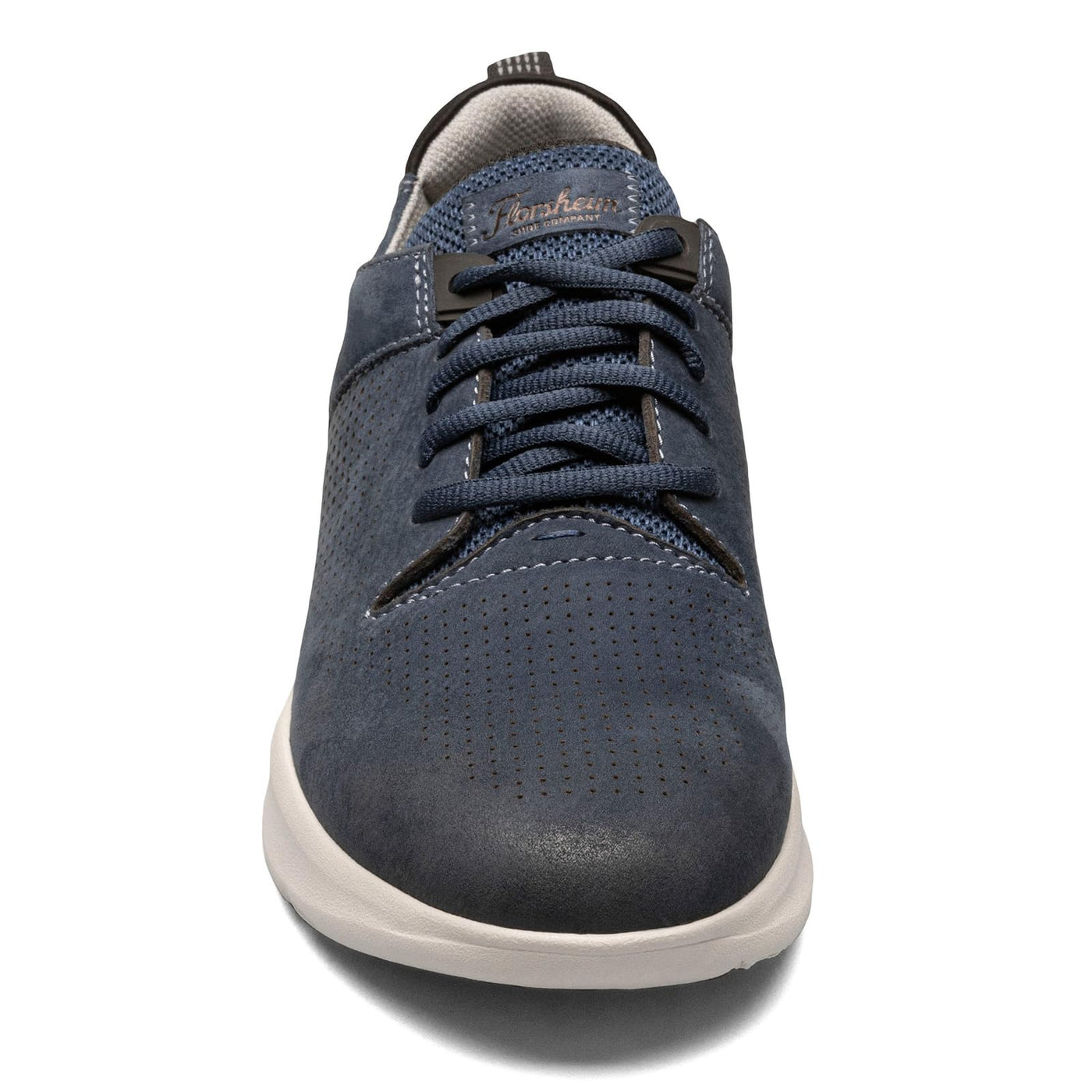 Florsheim Men's, Studio Perf Lace-Up Sneaker 14 Navy Nubuck/White Sole