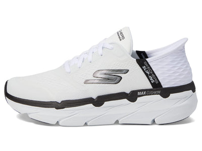 Skechers Men's Hands Free Slip-ins Max Cushion Premier Ascendant Sneaker, White/Black, 8 Wide