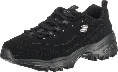 Skechers Women's D'Lites-Play on Fashion Sneaker 6.5 Black