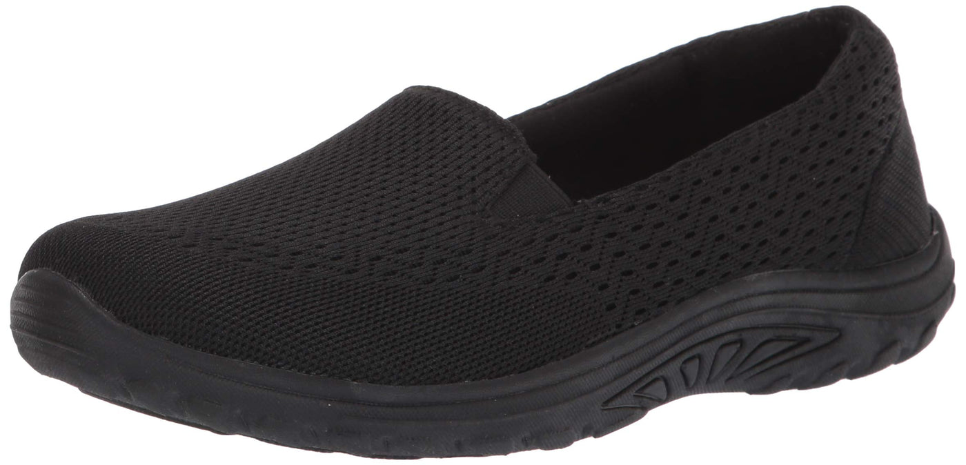 Skechers womens Loafer Flat, Black/Black, 10 US