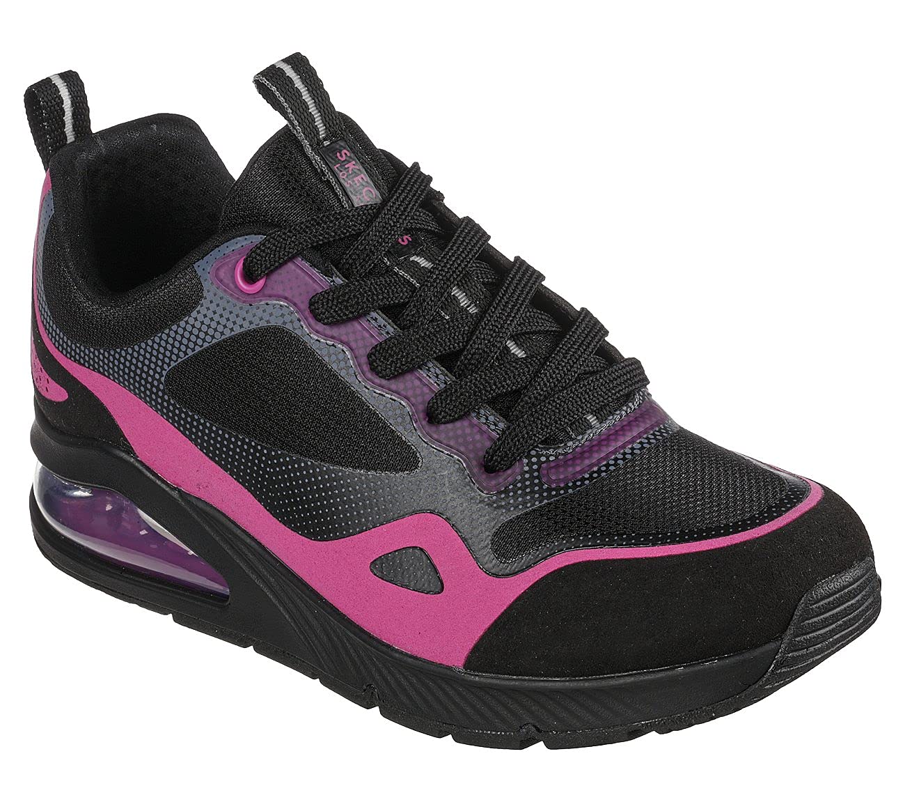 Skechers Womens Uno 2-Mad Air Athletic and Training Shoes Black 9.5 Medium (B,M)