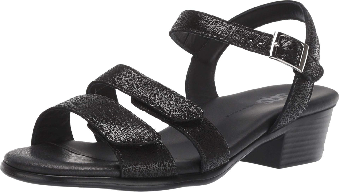 SAS Women's Heeled Sandals 10 Web Black