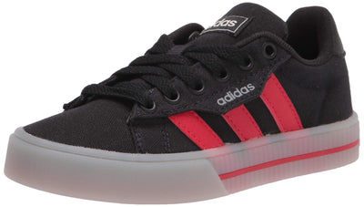 adidas Unisex-Child Daily 3.0 Skate Shoe 6 Little Kid Black/Black/Grey