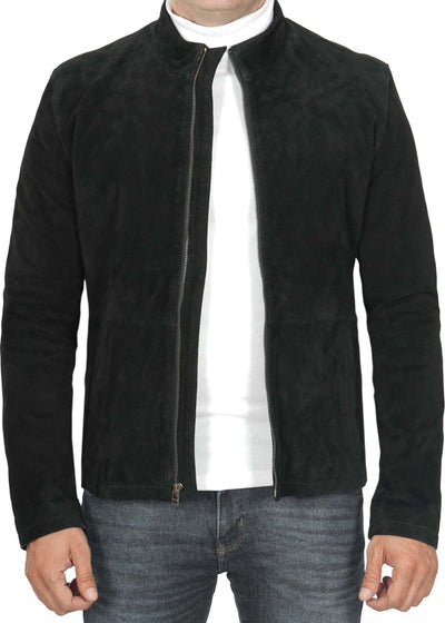 Decrum Leather Mens Casual Jacket - Black Leather Jackets Mens | [1100344] James, L