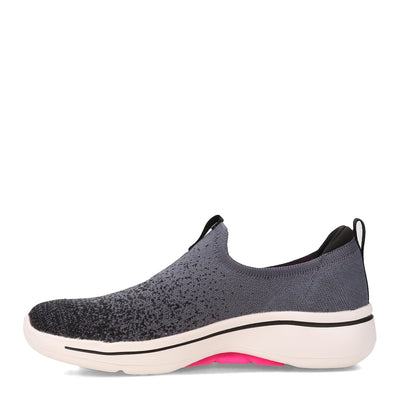 Skechers Go Walk Arch Fit - Lunar Views Black/Hot Pink 6.5 B (M)