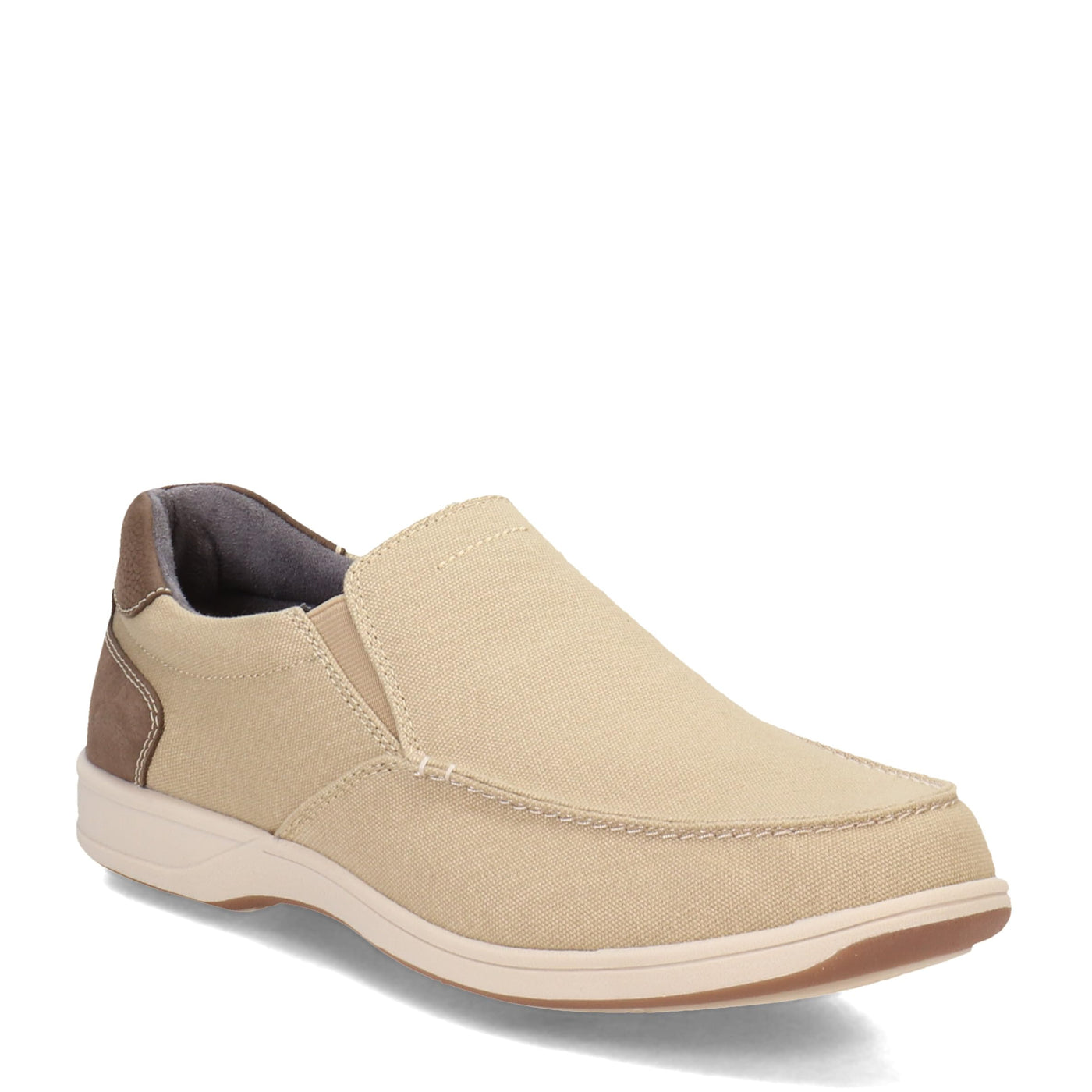 Florsheim Lakeside Canvas Moc Toe Slip-On Sand Canvas 7 W (3E)