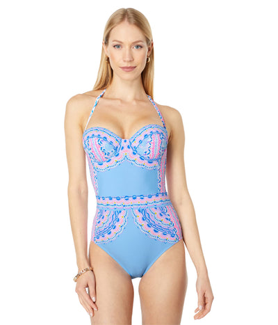 Lilly Pulitzer Anthea One-Piece Multi Seaside Shindig Engineered One-Piece 8