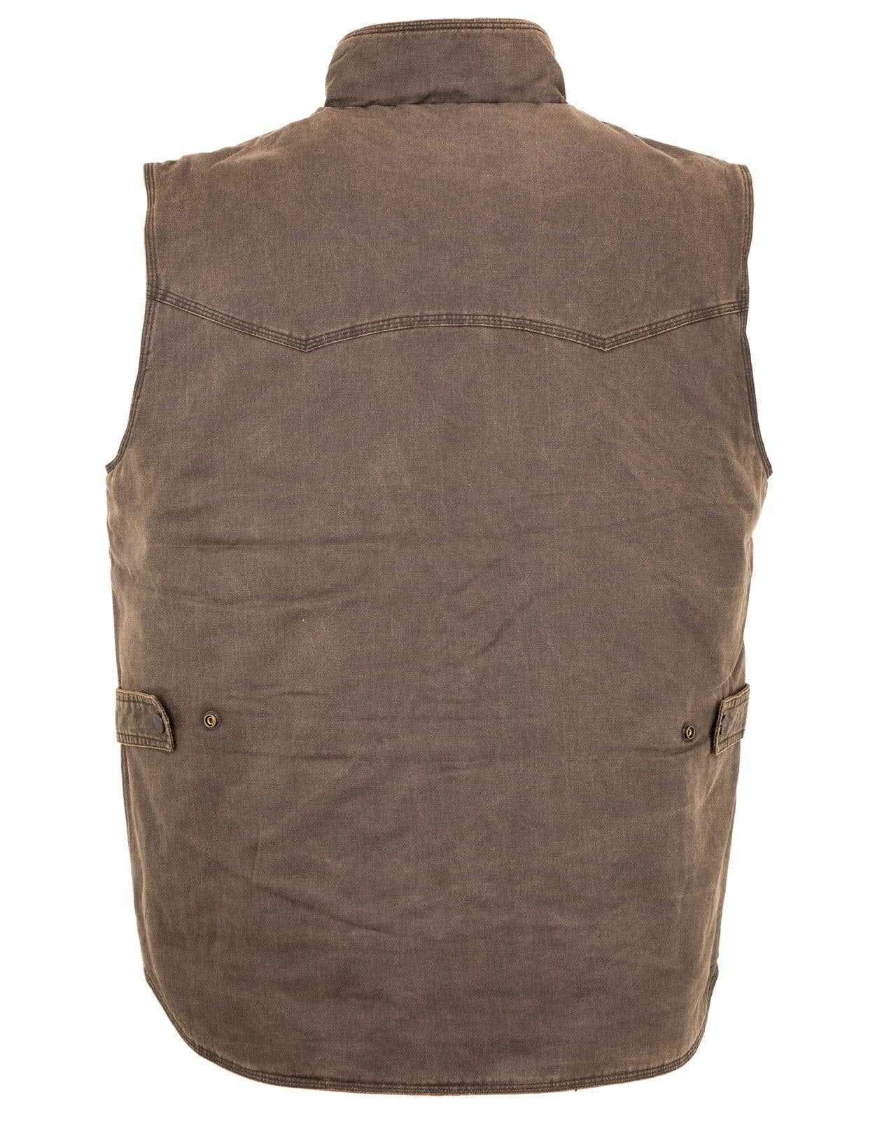 Outback Trading Men's Landsman Insulated Warming Casual Water-Resistant Canyonland Outerwear Western Vest Medium Brown