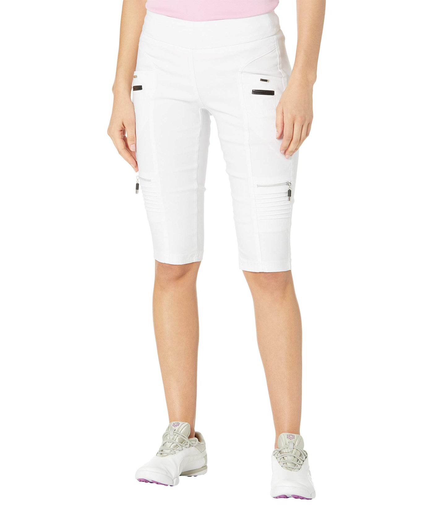 Jamie Sadock Skinnylicious 24.5" Knee Capris with Control Top Panel Sugar White 12