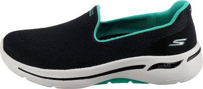 Skechers Go Walk Arch Fit - Imagined Black/Turquoise 7 B (M)