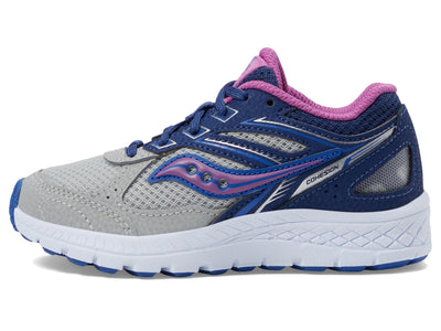 Saucony Girl's Cohesion 14 LTT (Little Kid/Big Kid) Navy/Grey/Grape 1 Little Kid M