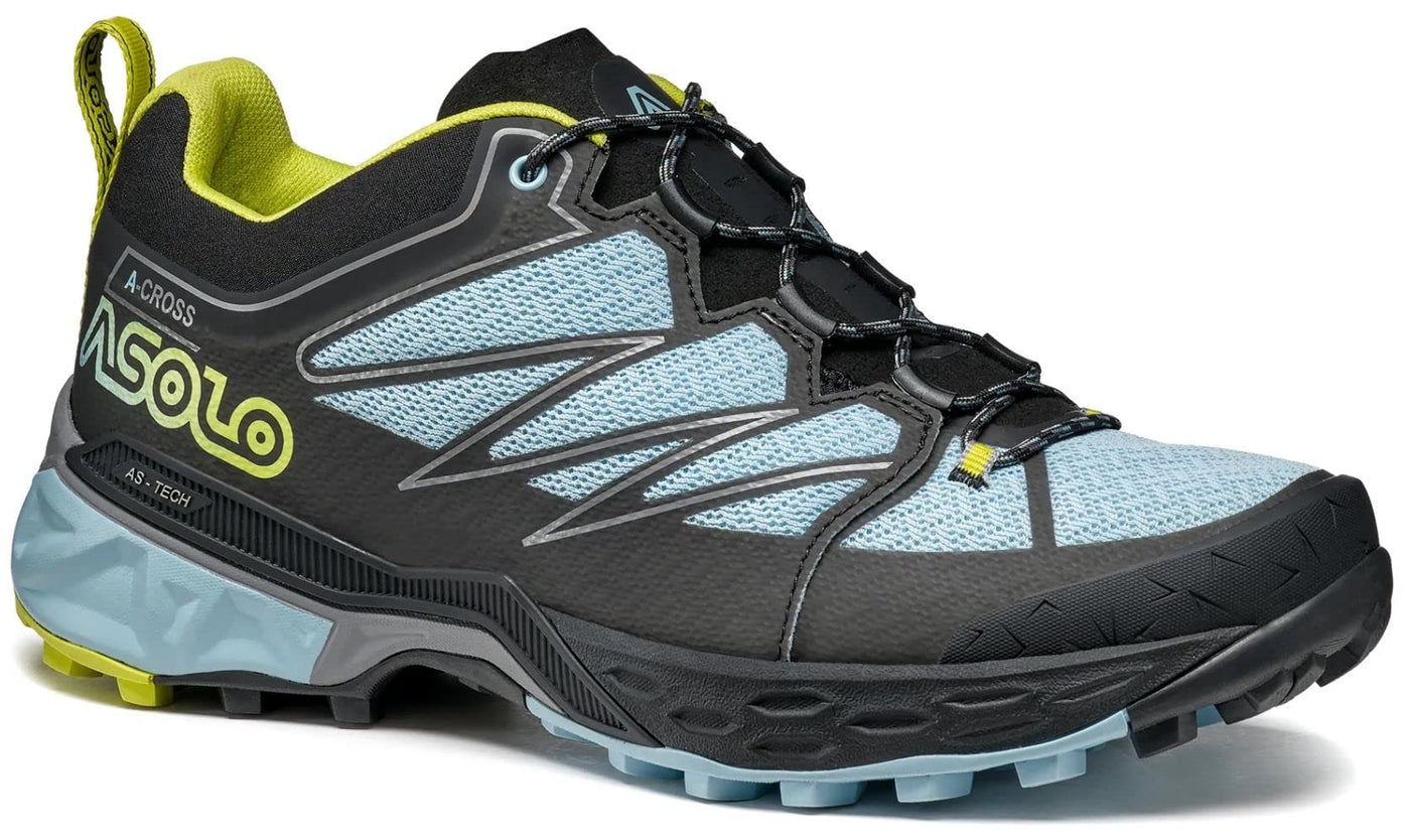 ASOLO Softrock Hiking Shoes - Women's Black/Celadon/Safety Yellow 9.5