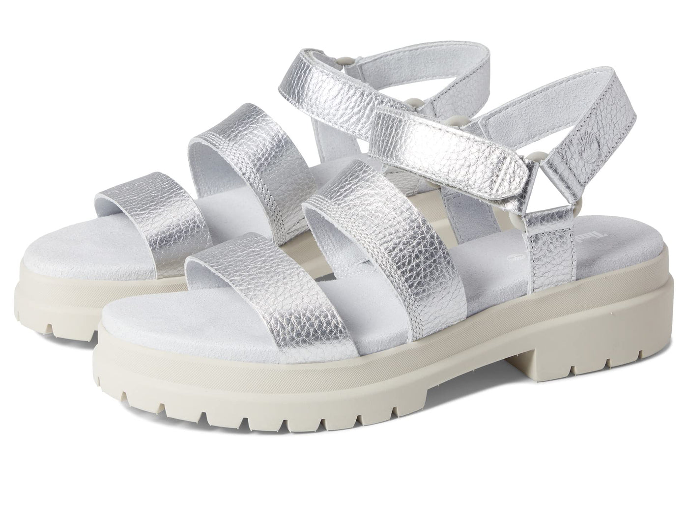 Timberland London Vibe 3-Band Sandal Silver 7 B (M)