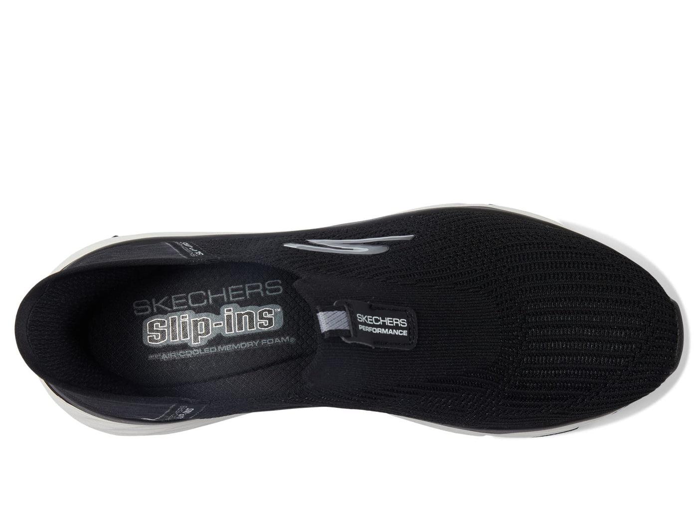 Skechers Max Cushioning Elite Slip-ins - Smooth Transition Black/White 8 D - Wide