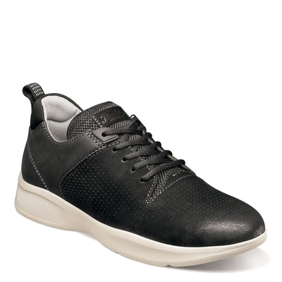 Florsheim Studio Perf Toe Lace-Up Black Nubuck/Black Crazy Horse/White Sole 10.5 W (3E)