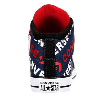 Converse Mens Unisex Chuck Taylor All Star Street Wordmark High Top Sneaker (Navy/Enamel Red/White, Numeric_11)