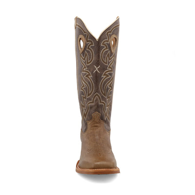 Twisted X Men's 16" Buckaroo, Wide Square Toe, Crazy Horse Taupe & Crazy Horse Taupe, 9.5 EE